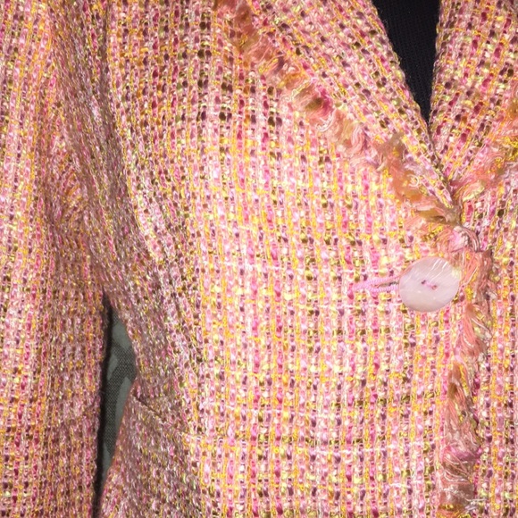 NEW Chadwick Tweed Peachy Pink Blazer Jacket Coat - Picture 4 of 5
